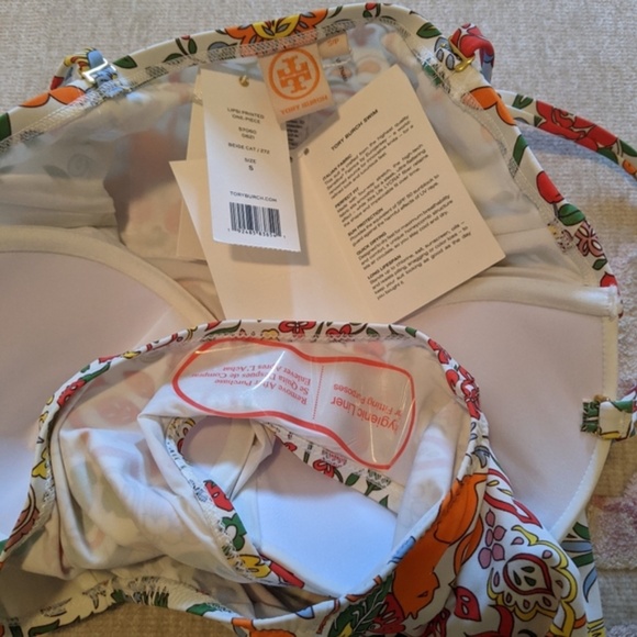 NWT Tory Burch Lipsi Printed One Piece Swimsuit S - Picture 7 of 7